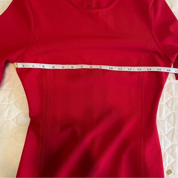 NWT Zara Front Slit Midi Dress Bold Red Size XS - Picture 3 of 7